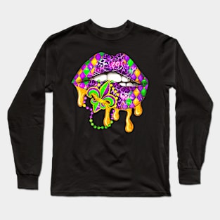 Mardi Gras Trendy 2024 Leopard Long Sleeve T-Shirt